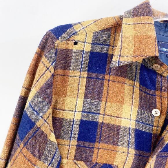 90s CAREER CLUB Vintage Plaid Flannel Shirt Dutton Up - Picture 11 of 12